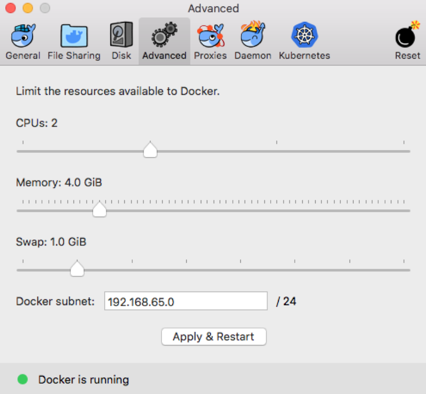 docker for mac advanced